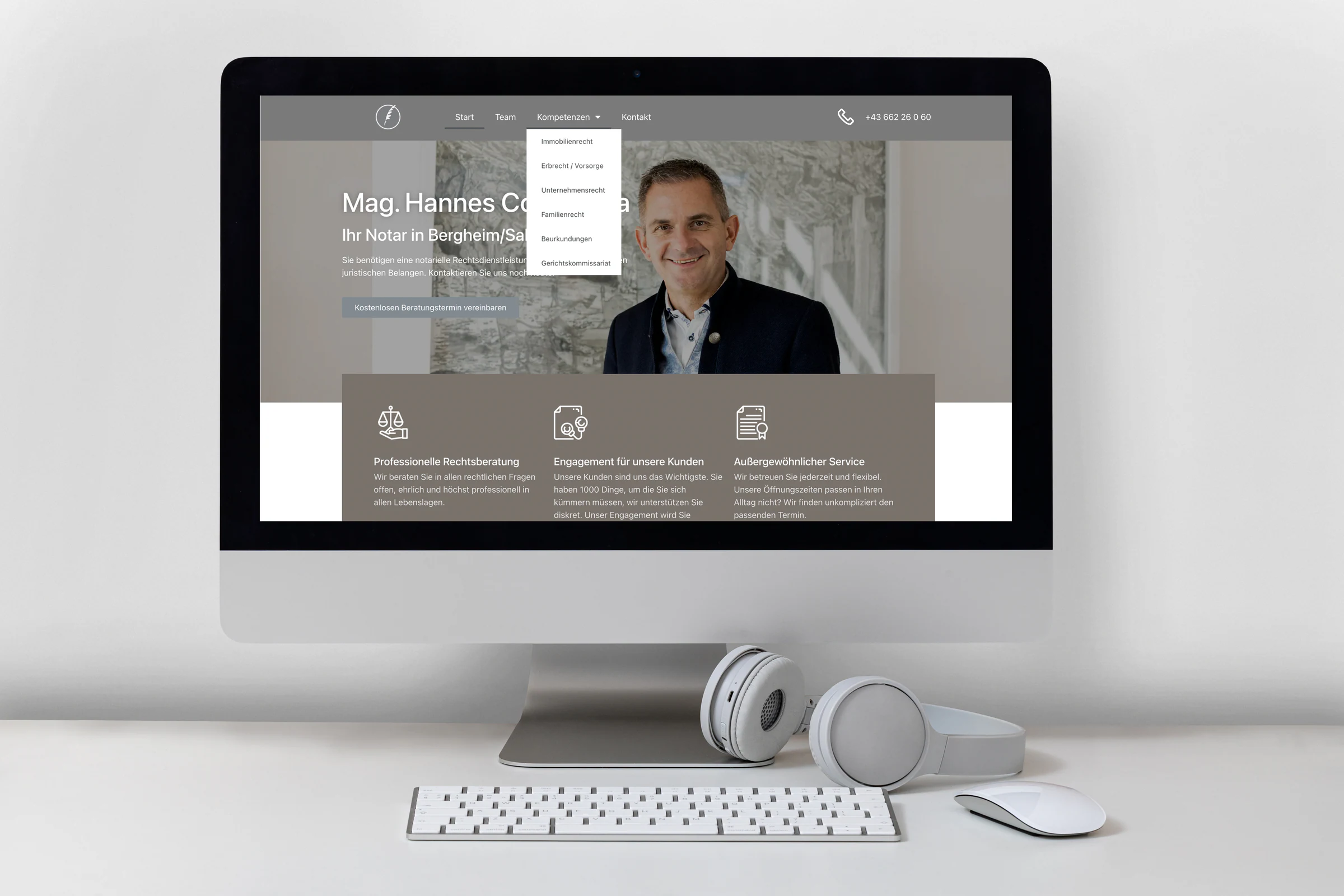 Website des Notariats Codalonga