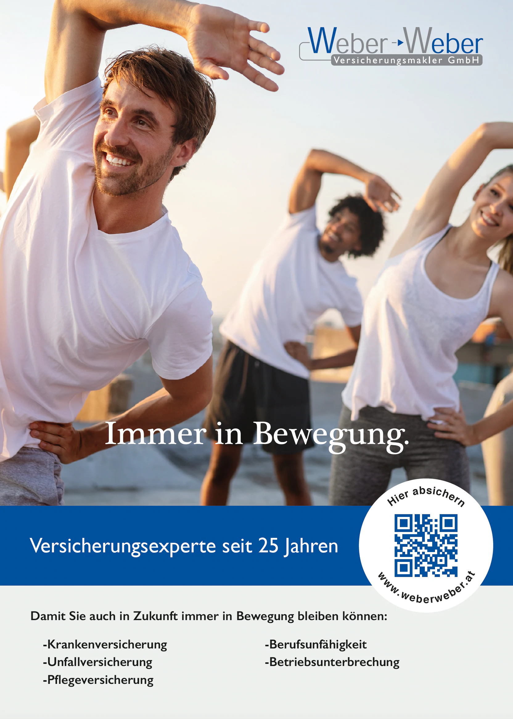 Werbemotiv „Immer in Bewegung“ von Weber & Weber