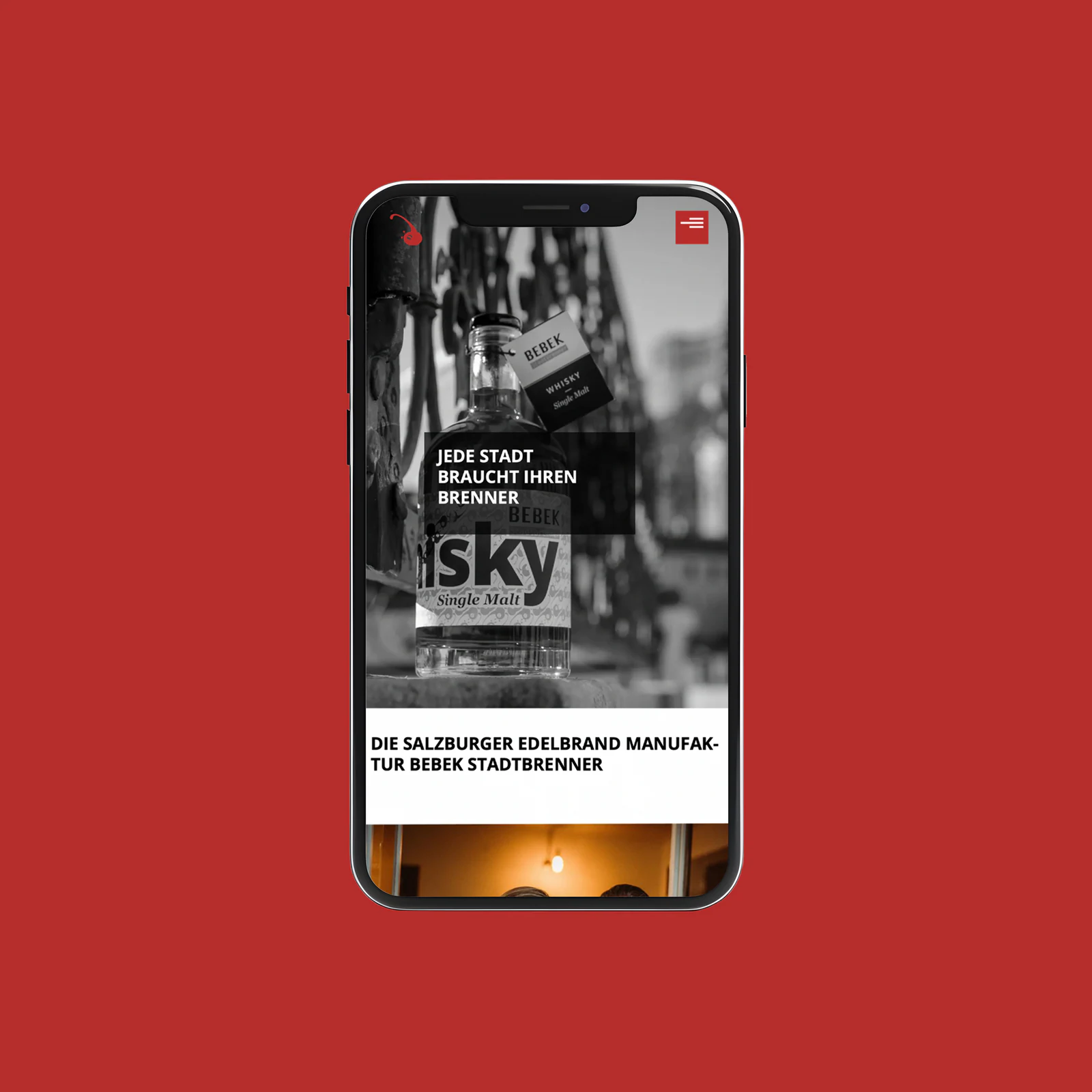 Bebek Stadtbrenner – mobile Website